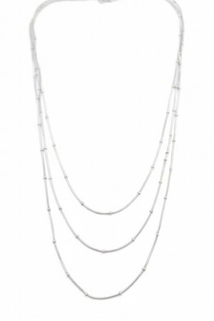 Top Boncuk Zincir Kolye - Gümüş Top Boncuk Zincir Kolye - Gümüş