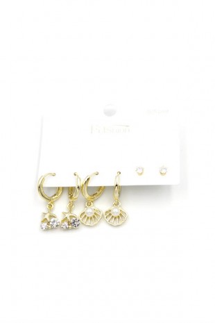 Çoklu İnci Küpe - Altın Çoklu İnci Küpe - Altın