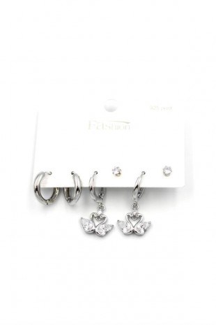 Çoklu Kuğu Küpe - Gümüş Çoklu Kuğu Küpe - Gümüş