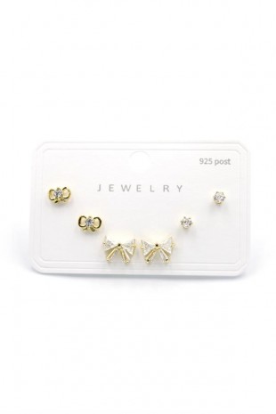 Çoklu Taşlı Küpe - Altın Çoklu Taşlı Küpe - Altın