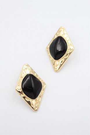 Üçgen Küpe - Siyah Üçgen Küpe - Siyah