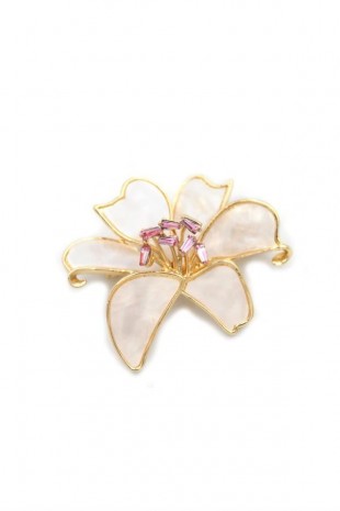 Çiçek Broş - Beyaz Çiçek Broş - Beyaz
