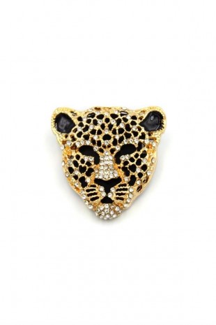 Leopar Broş - Altın Leopar Broş - Altın