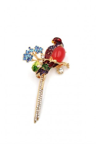 Kuş Broş - Kırmızı Kuş Broş - Kırmızı