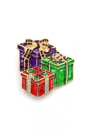 Hediye Kutusu Broş - ÇOK RENKLİ Hediye Kutusu Broş - ÇOK RENKLİ