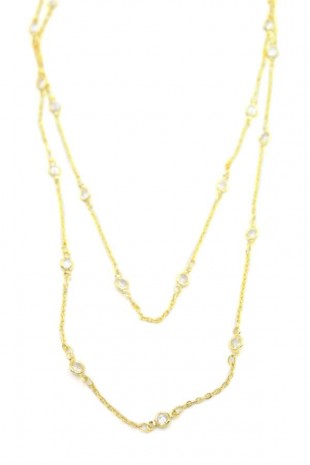 Taşlı Kolye - Altın