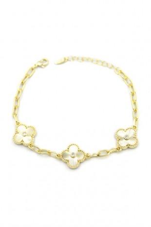 Vc Yonca Bileklik - Altın