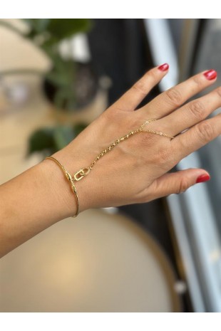 Taşlı Bilezik Şahmeran - Altın