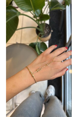 Taşlı Bilezik Şahmeran - Altın