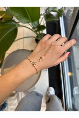 Taşlı Bilezik Şahmeran - Altın