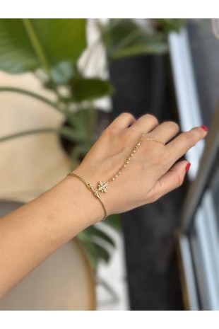 Taşlı Bilezik Şahmeran - Altın