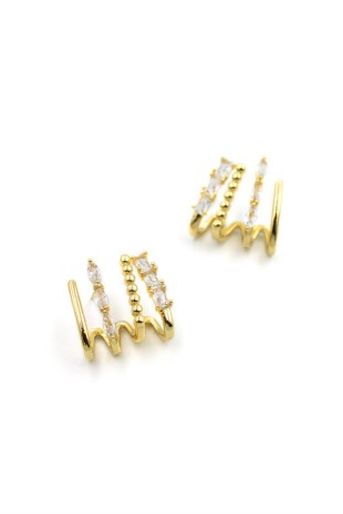 Taşlı Küpe - Altın Taşlı Küpe - Altın