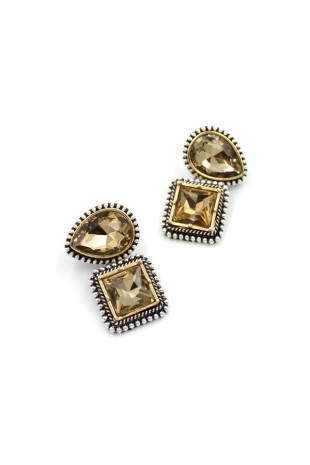 Taşlı Küpe - Gümüş