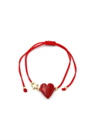 Murano Cam Yeni Yıl Bileklik - Kırmızı