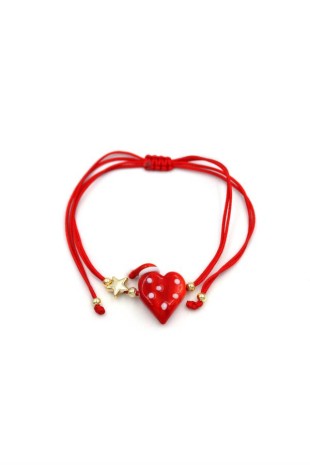 Murano Cam Yeni Yıl Bileklik - Kırmızı