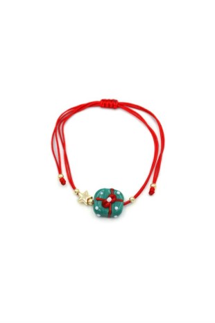 Murano Cam Yeni Yıl Bileklik - Kırmızı