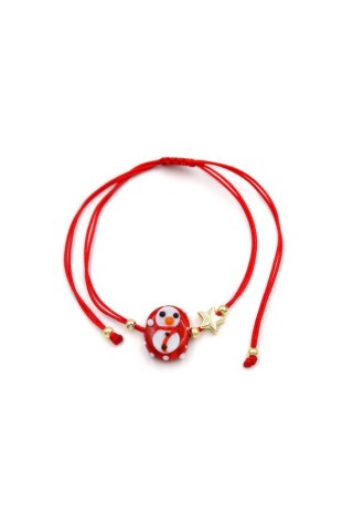 Murano Cam Yeni Yıl Bileklik - Kırmızı Murano Cam Yeni Yıl Bileklik - Kırmızı