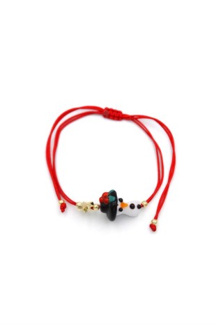 Murano Cam Yeni Yıl Bileklik - Kırmızı