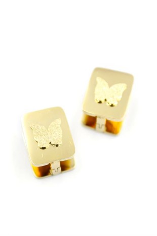 Kelebek Çelik Küpe - Altın Kelebek Çelik Küpe - Altın