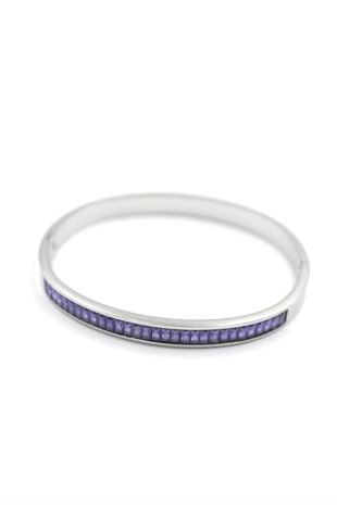 Baget Taşlı Bilezik - Mor Baget Taşlı Bilezik - Mor