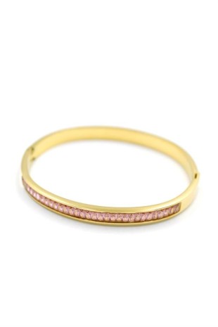 Baget Taşlı Bilezik - Pembe Baget Taşlı Bilezik - Pembe