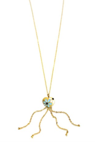 Zincirli Kalp Kolye - Altın Zincirli Kalp Kolye - Altın