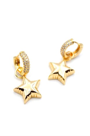 Yıldız Küpe - Altın Yıldız Küpe - Altın