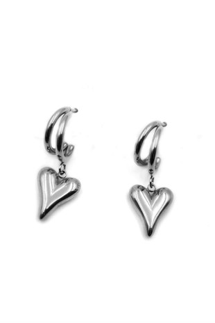 Kalp Küpe - Gümüş Kalp Küpe - Gümüş