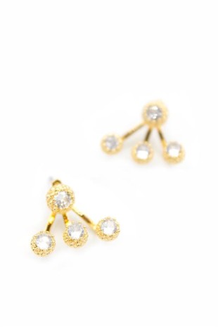 Çoklu Taşlı Küpe - Altın Çoklu Taşlı Küpe - Altın