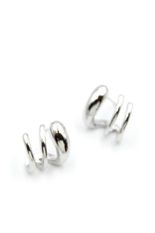 3'lü Görünümlü Küpe - Gümüş 3'lü Görünümlü Küpe - Gümüş