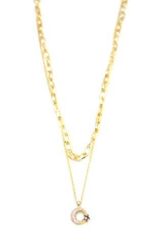 Çoklu Ay Yıldız Kolye - Altın Çoklu Ay Yıldız Kolye - Altın