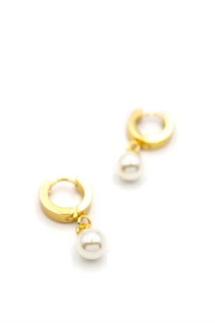 İnci Küpe - Altın İnci Küpe - Altın