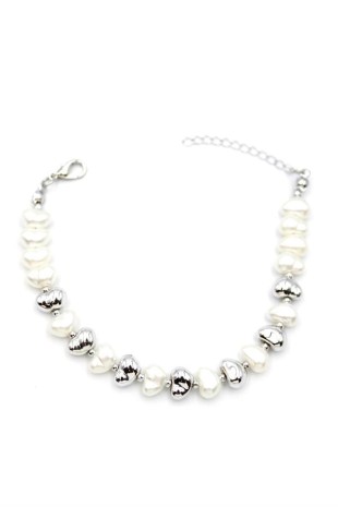 İnci Bileklik - Gümüş