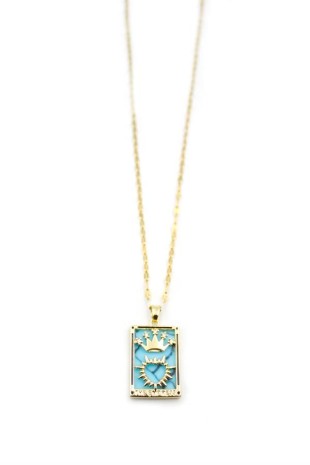 Çelik Tarot Kolye - Altın