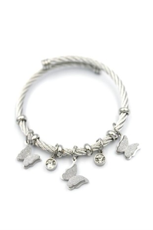 Kelebek Charm Bilezik - Gümüş