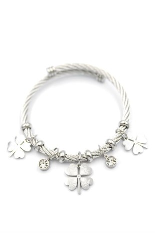 Yonca Charm Bilezik - Gümüş