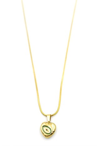 Kalp Kolye - 60 cm - Altın