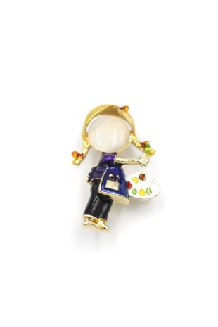 Ressam Broş - Mavi Ressam Broş - Mavi