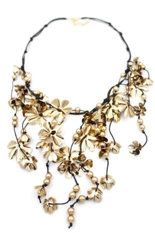 Metal Çiçek Kolye - Altın Metal Çiçek Kolye - Altın