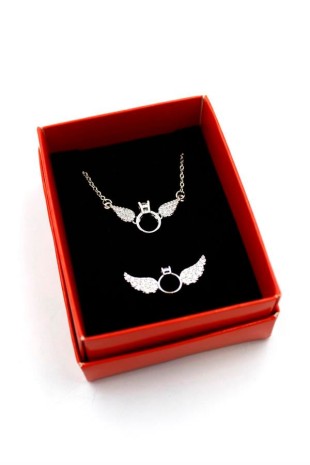 Tektaş Set Kolye - Altın Tektaş Set Kolye - Altın