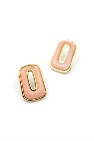 Taşlı Küpe - Pembe Taşlı Küpe - Pembe