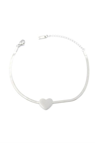 Kalp Bileklik - Gümüş