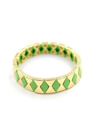 Lastikli Porselen Bilezik - Yeşil Lastikli Porselen Bilezik - Yeşil