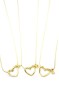 24'lü Kalp Harf Kolye - Altın