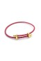 Deri Hasır Bileklik - Fuşya