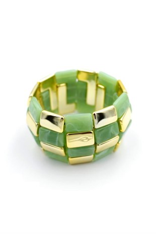 Lastikli Taşlı Bilezik - Yeşil