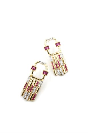 Taşlı Küpe - Pembe Taşlı Küpe - Pembe