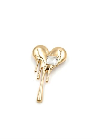 Kalp Broş - Altın Kalp Broş - Altın