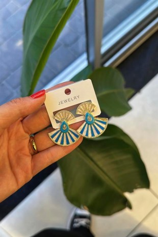 Yelpaze Küpe - Altın Yelpaze Küpe - Altın