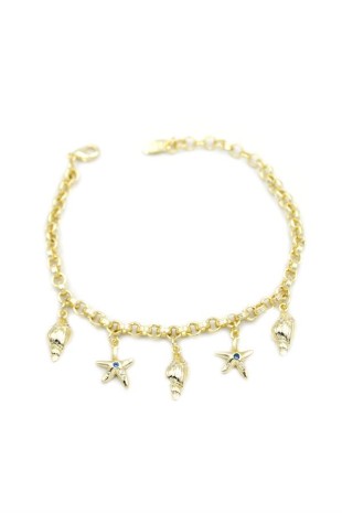 Deniz Kabuğu Charm Bileklik - Altın